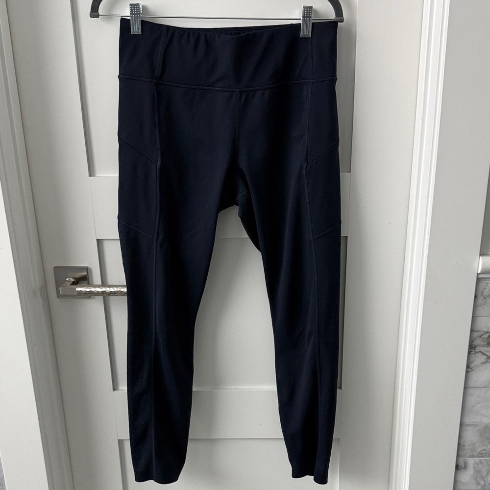 Athleta Navy High-Waisted Leggings